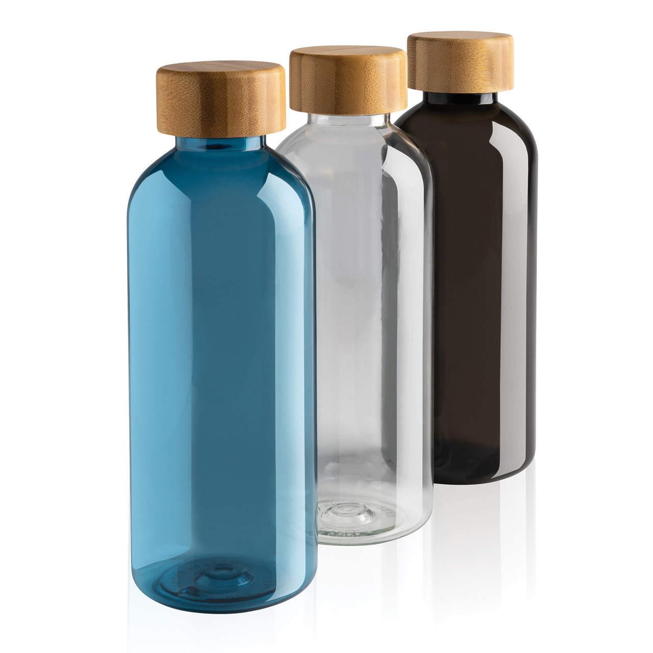 Бутылка для воды из rPET (стандарт GRS) с крышкой из бамбука FSC®, прозрачный; , Длина 7,4 см., ширина 7,4 - фото 7 - id-p106462234
