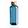 Бутылка для воды из rPET (стандарт GRS) с крышкой из бамбука FSC®, синий; , Длина 7,4 см., ширина 7,4 см.,, фото 5