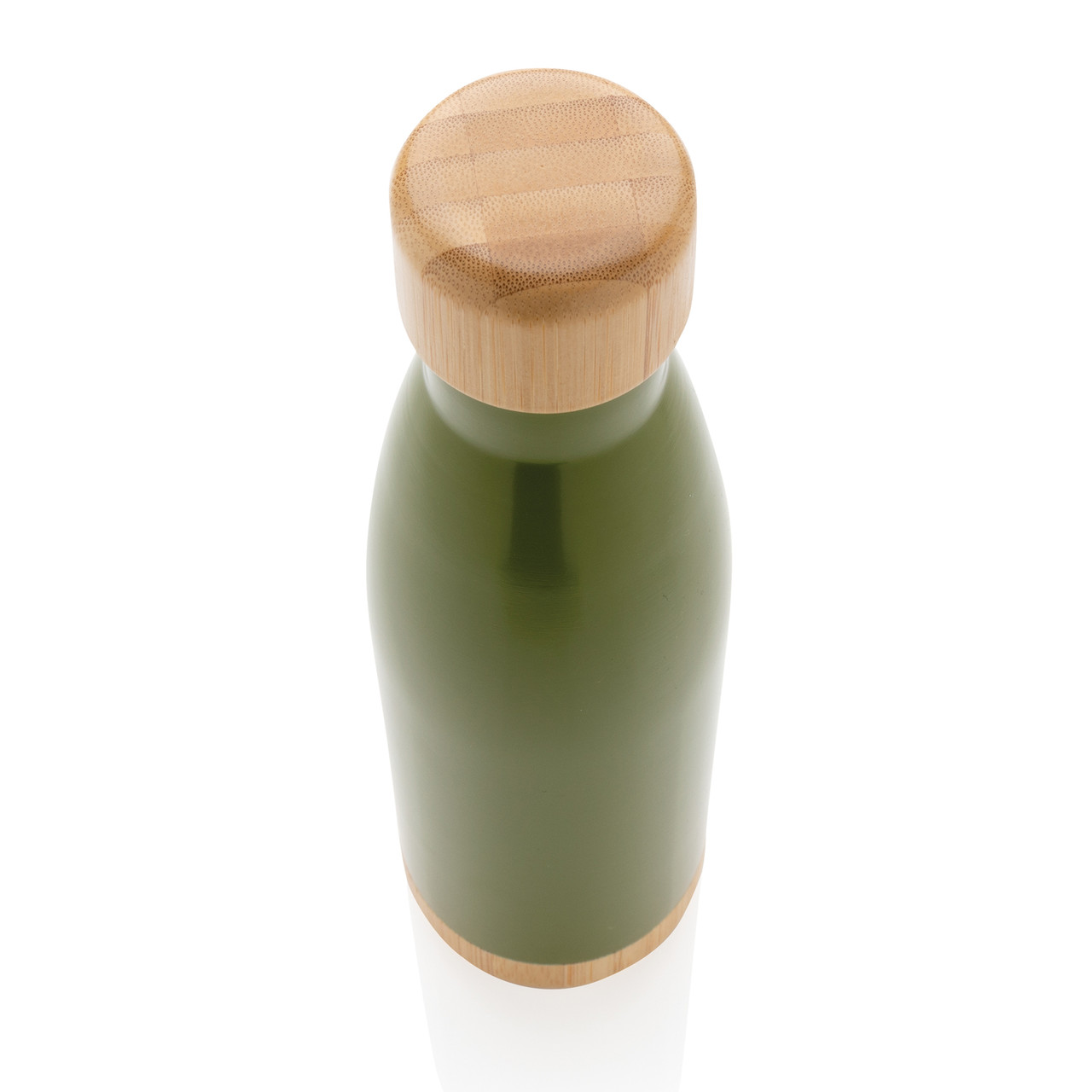 Вакуумная бутылка из нержавеющей стали и бамбука, 520 мл, зеленый; , Длина 7 см., ширина 7 см., высота 27 см., - фото 3 - id-p106462275