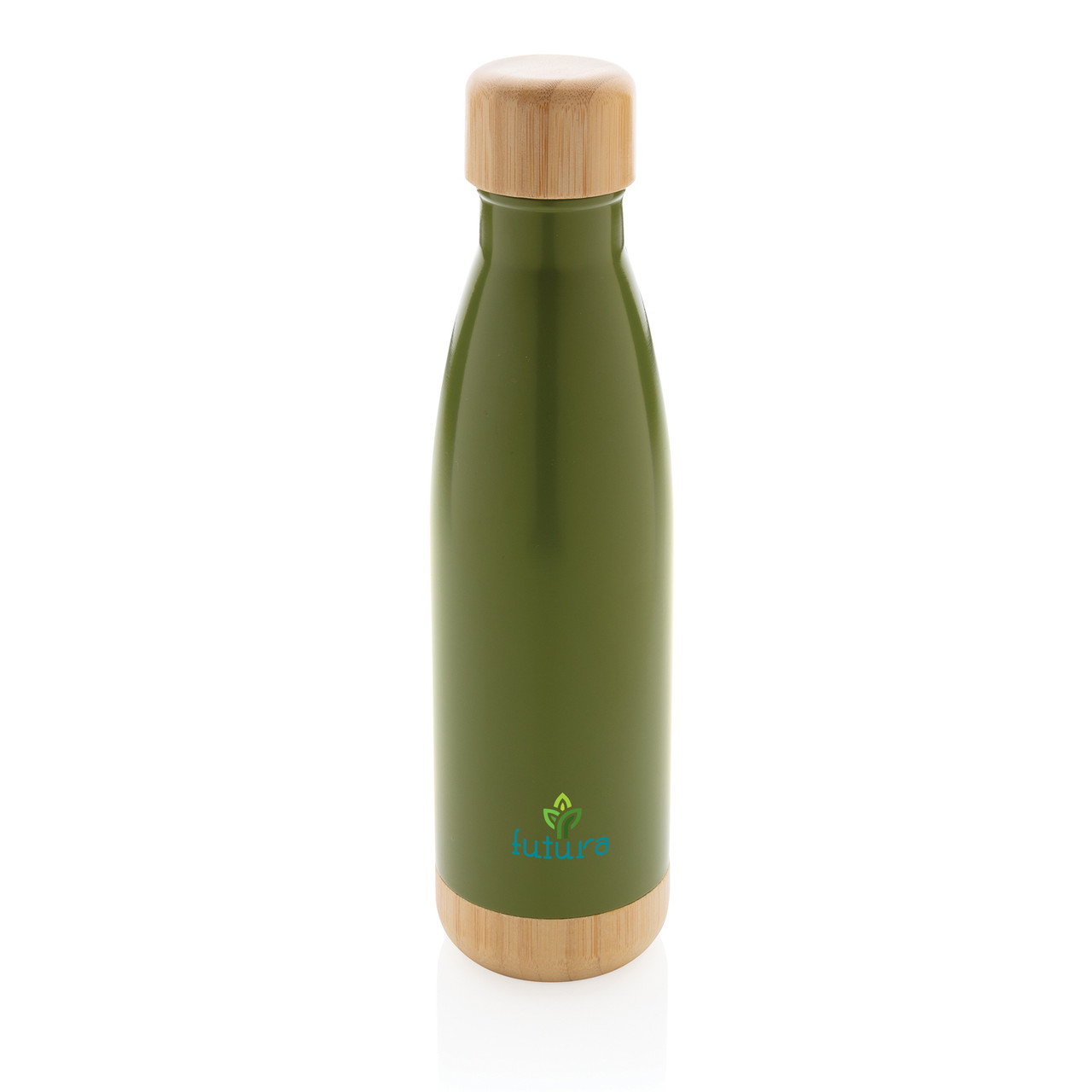 Вакуумная бутылка из нержавеющей стали и бамбука, 520 мл, зеленый; , Длина 7 см., ширина 7 см., высота 27 см., - фото 5 - id-p106462275
