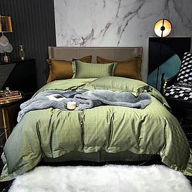 Комплект постельного белья двуспальный из сатина с принтом геометрических квадратов