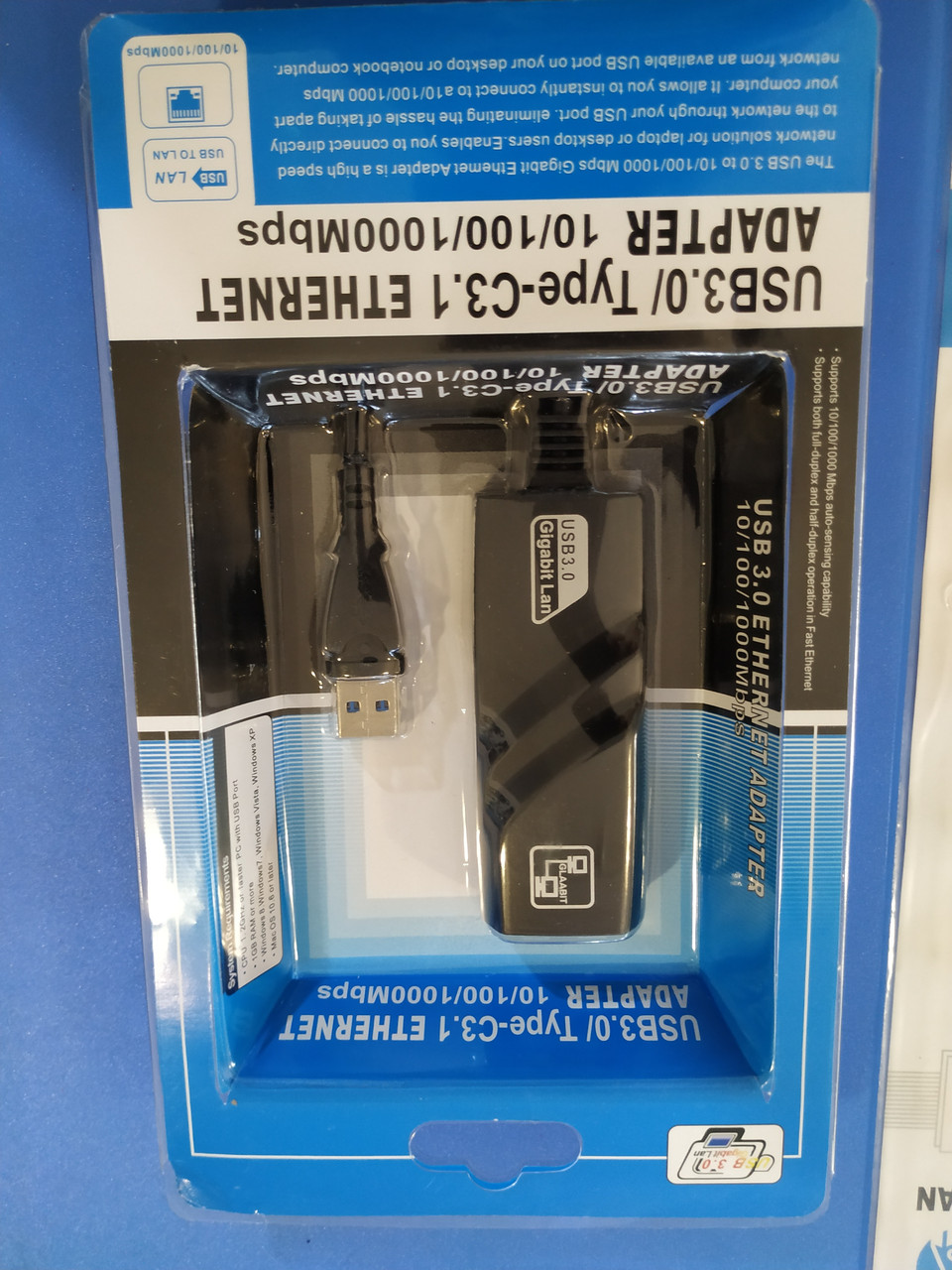 Переходник (адаптер) USB 3.0 to Fast Enthernet adapter (USB 3.0 на Lan)