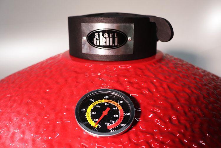 Керамический гриль-барбекю Start Grill 22 дюйма (красный) (56 см) с чехлом - фото 4 - id-p106463575
