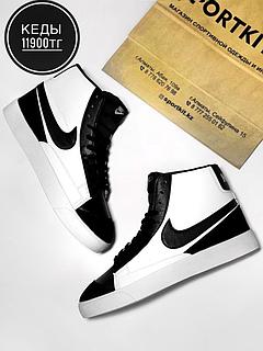 Кеды Nike Blazer бел чер лого 910-4