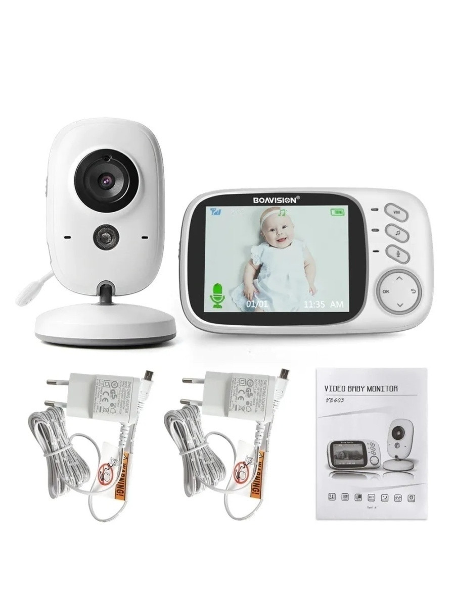 Видеоняня Video Baby Monitor VB603 с колыбельными, датчиком температуры и ночной подсветкой - фото 4 - id-p106464340