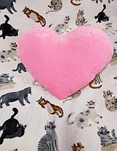 Декоративная подушка сердце "Розовая",  50 см