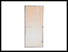 Дверь для паровой комнаты Steam Bronze 8х20 (короб - алюминий, стекло - бронза, с порогом)