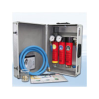 Трехступенчатый фильтр SATA filter 484 с регулятором давления и выходным блоком 2*1/4 в кейсе