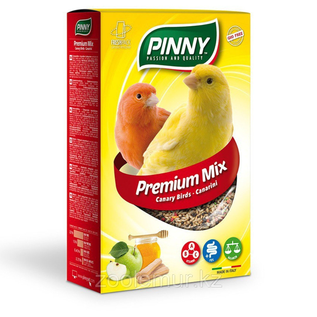 PINNY PM Полнорационный корм для канареек с фруктами, бисквитом и витаминами, 0,8 кг - фото 1 - id-p106465445
