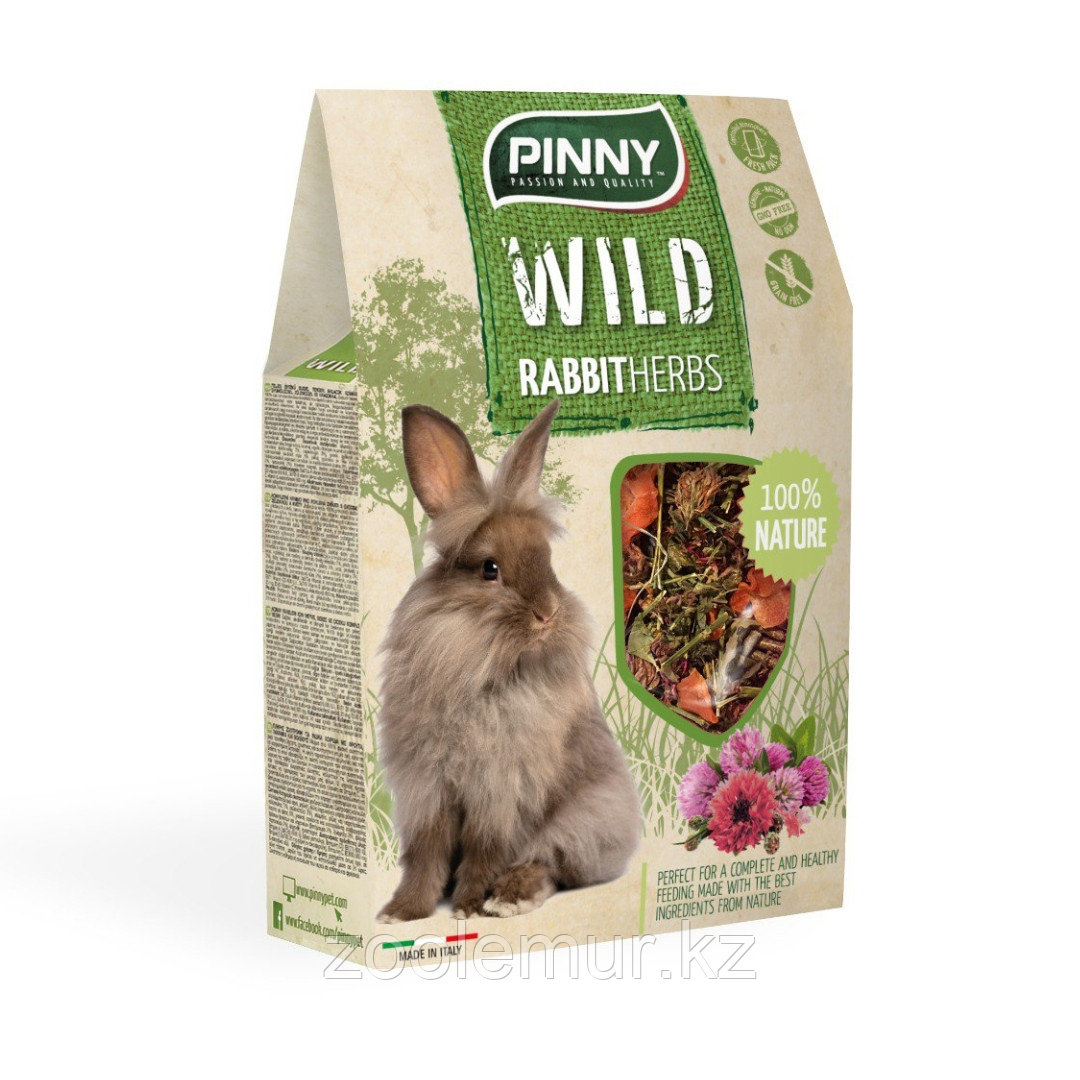 PINNY WM Полнорационный корм для карликовых кроликов с морковью, клевером и васильком, 0,6 кг