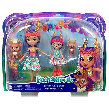 Куклы Enchantimals "Сестрички Данесса и Данетта Оленни с питомцами " , Mattel HCF80