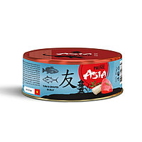PRIME ASIA Влажный корм для кошек Тунец с рыбой групер в желе, 85 гр