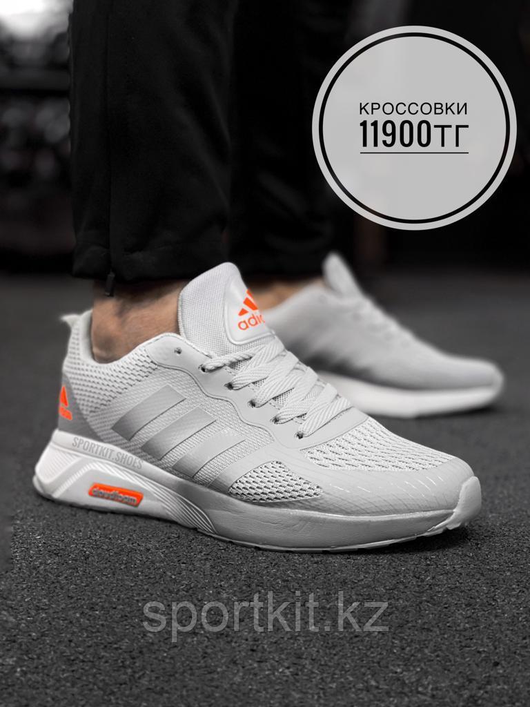 Кроссовки Adidas Cloudfoam сер Оранж 219-1, фото 1