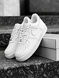 Кеды Nike AF1 белые люкс, фото 3
