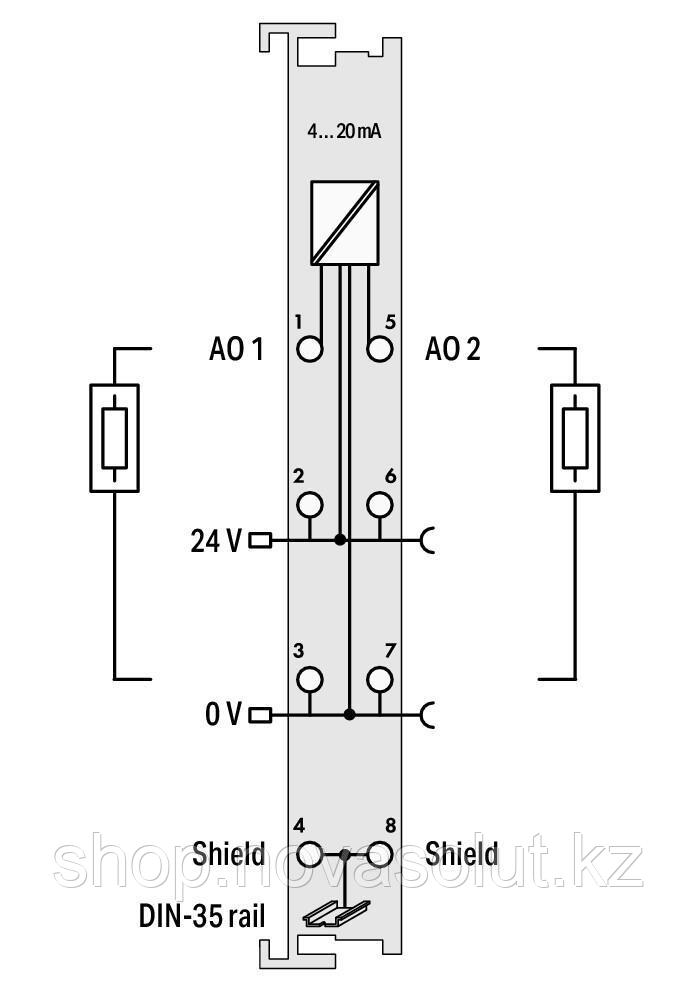 2-канальный аналоговый выход; 4 20 мА WAGO 750-554 - фото 4 - id-p106486433