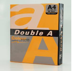 Бумага цветная DoubleA, неоновый-апельсин А4, 75 г/м2, 100 листов Neon Orange