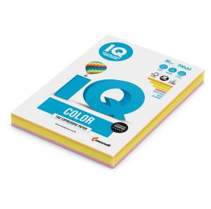 Бумага "IQ Color" Mixed-Packs Neon, формат А4, пл-ть 80 гр/м2, 200 лист/пач.