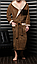 Мужской велюровый халат, махровый, воротник кимоно, капюшон, фото 3