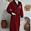 Мужской велюровый халат, махровый, воротник кимоно, капюшон, фото 4
