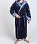 Мужской велюровый халат, махровый, воротник кимоно, капюшон, фото 6