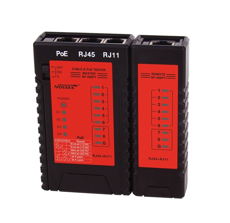Универсальный тестер PoE  STP/UTP CAT-5E, CAT-6 (8P8C, RJ45)