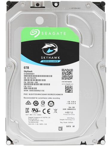 Жесткий диск для видеонаблюдения 6Tb Seagate SkyHawk SATA3 256Mb ST6000VX0001 - фото 1 - id-p103274402