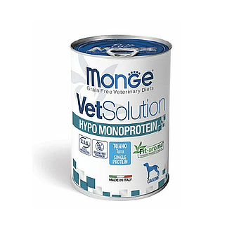 Monge Vetsolution HYPO монобелковая гипоалергенная диета для собак тунец ,400гр