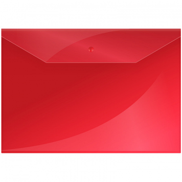 Папка-конверт на кнопке OfficeSpace, А4, 150 мкм, красная