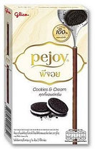Шоколадные палочки Pocky PEJOY Cookies & Cream 37г  /Таиланд/ (10шт - упак)