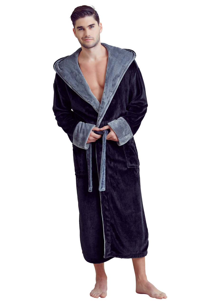 Мужской велюровый халат, махровый,капюшон - фото 3 - id-p85237399
