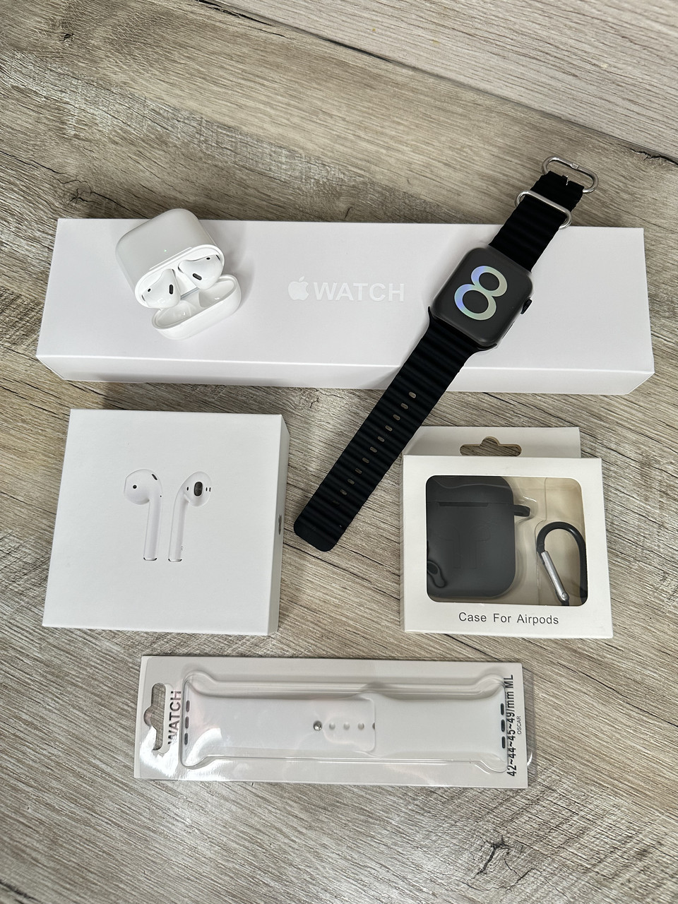 Apple Watch 8 + AirPods 2 + приятные бонусы (отличная реплика) - фото 1 - id-p106477750