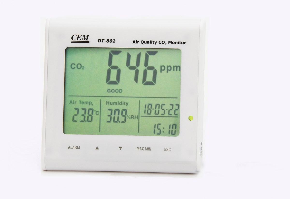 DT-802 Анализатор CO2, часы, температуры и влажности - фото 1 - id-p90080661