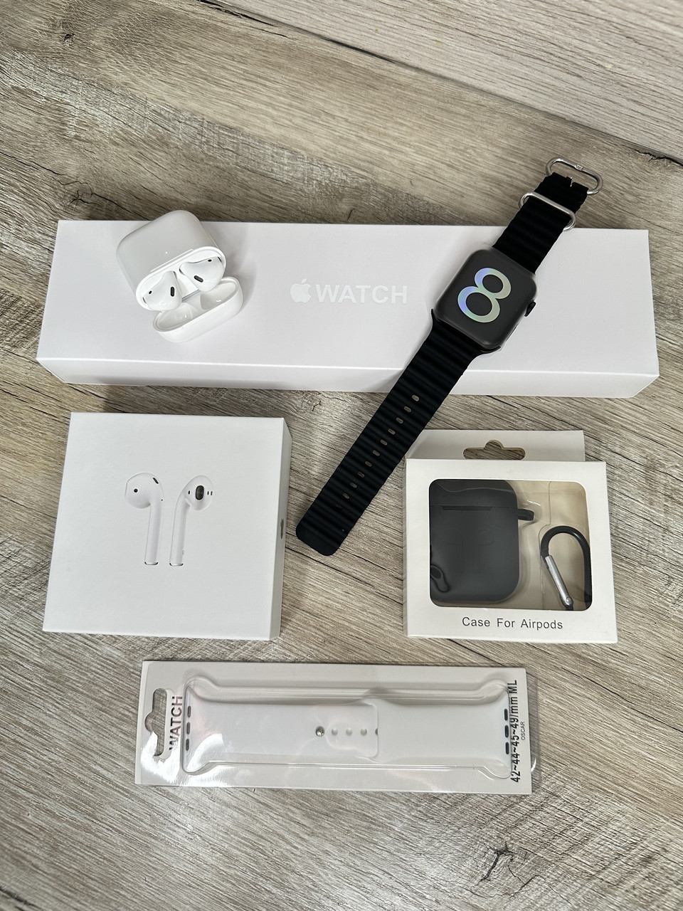 Отличные комбо Apple Watch 8 + AirPods 2/3/pro/pro с обесшумкой - фото 1 - id-p106479264