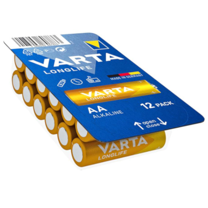 Батарейки щелочные VARTA Longlife AA/LR6 1.5V, 12шт