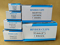 Зажимы для бумаг DIAMOND 41 мм, черные