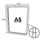 Пластиковая рамка ПРОЗРАЧНАЯ с карманом-протектором формата PF-A5, фото 4