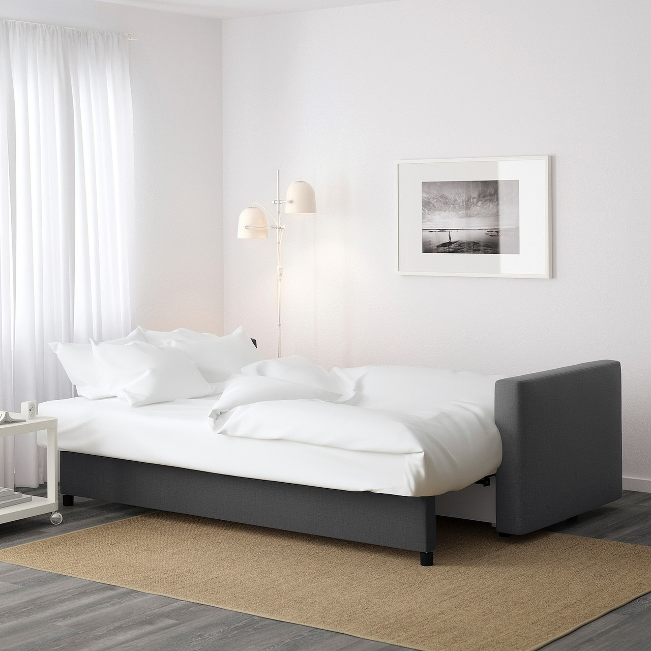 Диван-кровать ТОЙВО (FRIHETEN, ткань Skiftebo) трёхместный, тёмно-серый - фото 3 - id-p106480913
