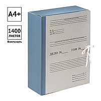 Папка архивная OfficeSpace, переплетный картон/бумвинил, с 4 завязками, ширина корешка 150мм, фото 2