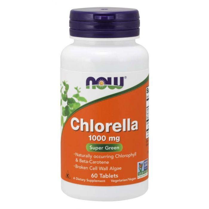 Chlorella 1000 mg, 60 tabs, NOW - фото 1 - id-p96302908