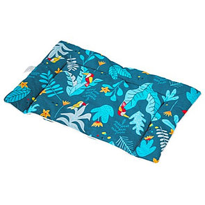 Подушка детская плоская Тропические птички синий