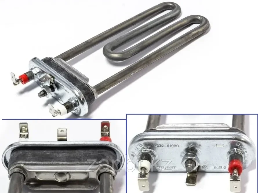 ТЭН для стиральной машины LG 1900W, прямой, без отверстия под датчик, L175мм, металл. бак, 5301ER1000H TW, фото 1