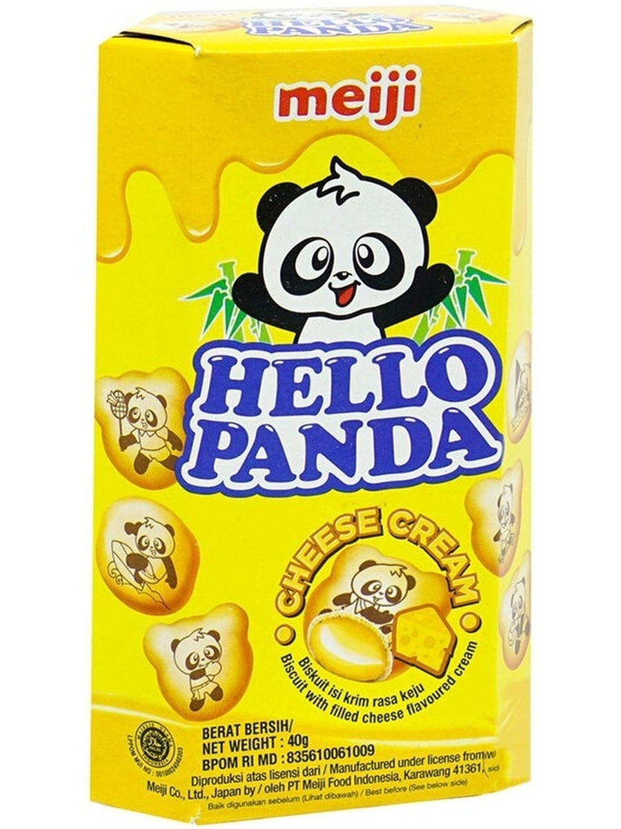 Печенье MEIJI Hello Panda Cheese Cream 40г /Япония/ (10 шт в упаковке) - фото 1 - id-p106486534