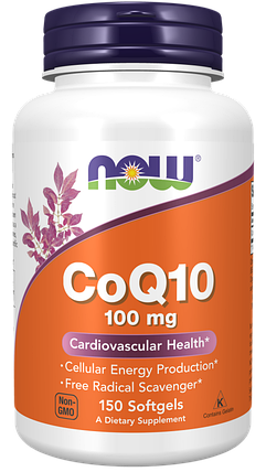 БАД CoQ10 100 mg, 150 softgels, NOW, фото 1