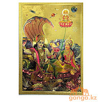 Плакат Вишну и Лакшми (20х30 см)