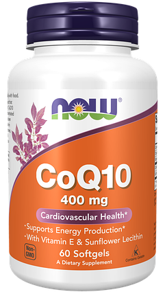 CoQ10 400 mg, 60 softgels, NOW, фото 1