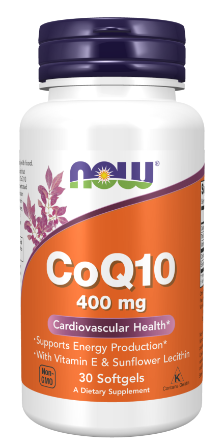 CoQ10 400 mg, 30 softgels, NOW