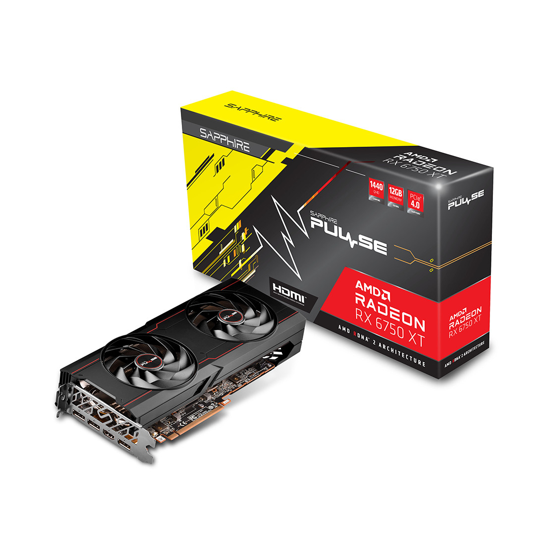 Видеокарта Sapphire PULSE RADEON RX 6750 XT GAMING OC 12G - фото 3 - id-p106489795