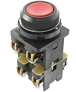 КЕ-012 У3 исп.4, красный, 1з+3р, цилиндр, IP40, 10А, 660В, выключатель кнопочный  (ЭТ), фото 2