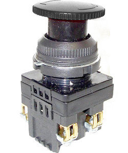 КЕ-131 У3 исп.1, черный, 2з, гриб с фиксацией, IP40, 10А, 660В, выключатель кнопочный  (ЭТ), фото 2