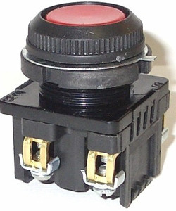 КЕ-181 У2 исп.2, красный, 1з+1р, цилиндр, IP54, 10А ,660В, выключатель кнопочный  (ЭТ)